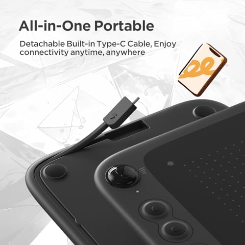 Drawing Tablet: UGEE Q6 6.5x4 Inch Graphic Tablet with 6 – Packaging
