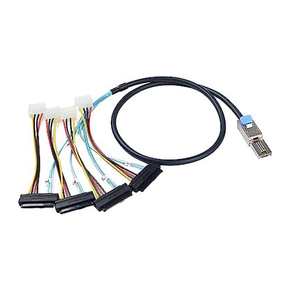 Heretom 2PCS Mini-SAS SFF-8088 26P to 4 X SAS SFF-8482 29 – Packaging
