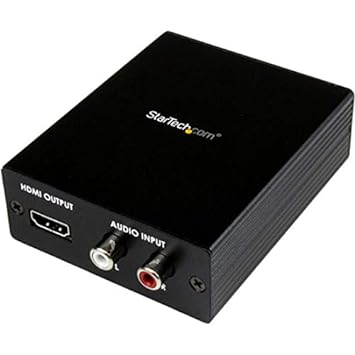 StarTech.com Component (YPbPr) / VGA to HDMI Converter with Audio - PC to HDMI - Resolutions up to 1080p (HDTV) and 1920 x 1200 (PC) (VGA2HD2)