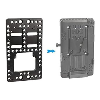 CAMVATE Aluminum Cheese Plate Battery Backboard Compatible with IDX P-V2 Quick Release V Mount Camera Plate