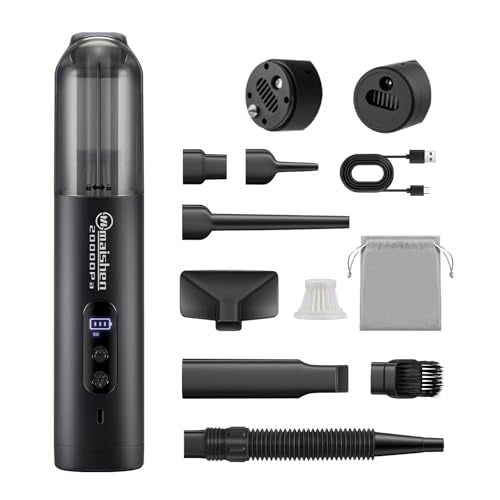 Cordless Car Vacuum: Maishen M3 Ultra Black 5-IN-1 Portable – Front View