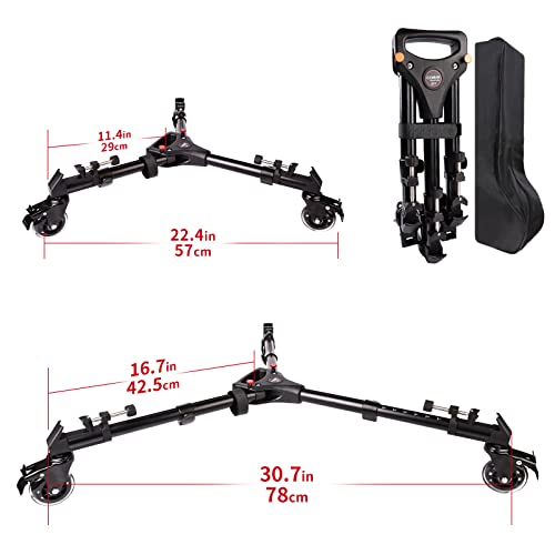 Photography Tripod Dolly: Heavy Duty with Larger 3-inch – Close-up Detail