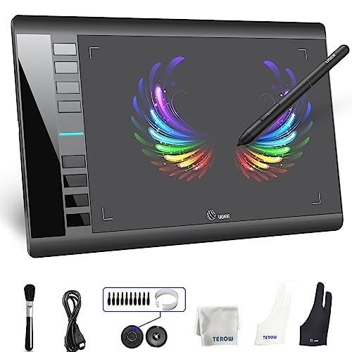 Drawing Graphic: UGEE M708 10x6 Inch Large Digital Drawing – Front View