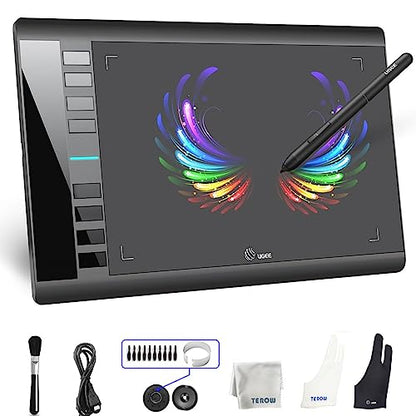 Drawing Graphic: UGEE M708 10x6 Inch Large Digital Drawing – Front View