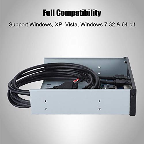 Front Panel: ASHATA 5.25 Inch Multifunction 4 USB Port – Close-up Detail