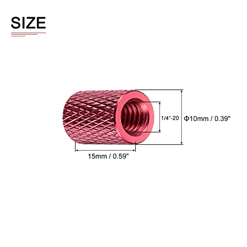 DTGN 1/4"-20x0.59(DxH) Tripod Nuts – Side View