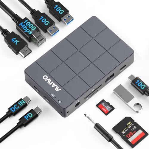 MAIWO USB C Laptop Docking Station – Front View