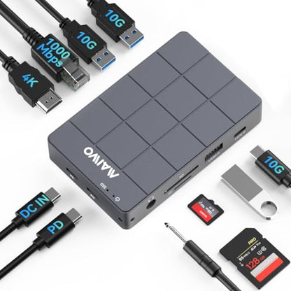 MAIWO USB C Laptop Docking Station – Front View