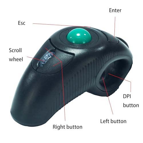 YUMQUA Y-10W: 2.4 GHz Portable Finger Handheld Wireless USB – Close-up Detail