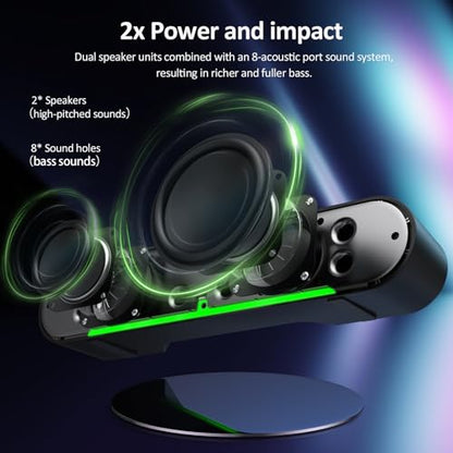 Sound Bazyxwv: Bazyxwv Computer Speakers Black – Side View