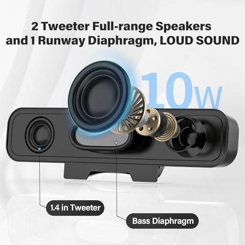 Speakers OGUPGX: OGUPGX Computer Speakers for Desktop PC – Side View
