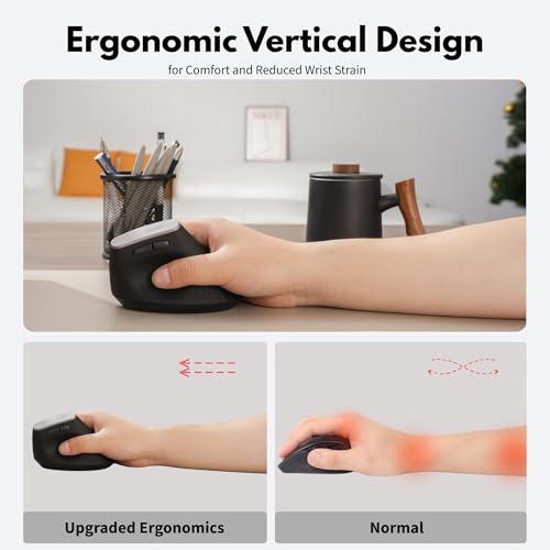 Mouse Uineer: Uineer Vertical Mouse Wireless 2.4G – Close-up Detail