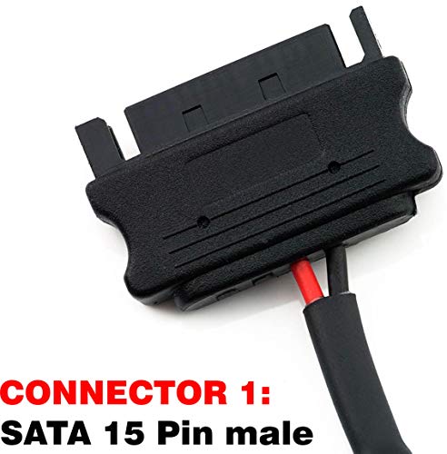 SATA Power Adapter Cable: TeamProfitcom 15-Pin Male to SATA – Close-up Detail