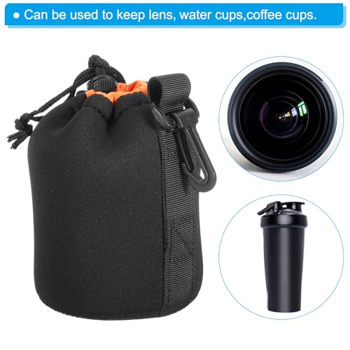 Patikil 3.3" x 5.5" Neoprene Lens Pouch – Back View
