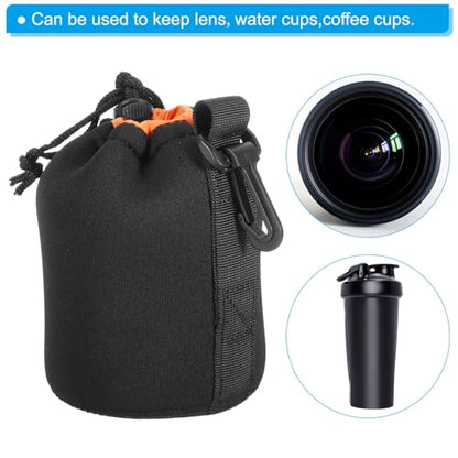 Patikil 3.3" x 5.5" Neoprene Lens Pouch – Back View