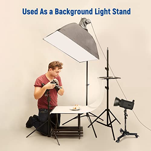NEEWER Heavy Duty Light Stand with Casters – In Use
