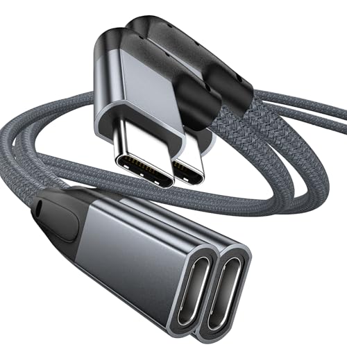 Usebean Right Angle USB C Extension Cable – Front View