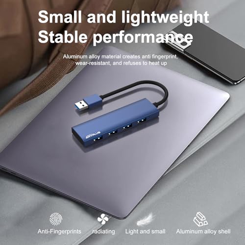 USB Hub: ANYPLUS USB 3.0 Hub Aluminum Alloy Ultra-Slim – Back View