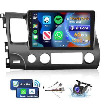 [8 CORE 6G+128G] for Honda Civic Car Stereo 2006-2011 with – Front View