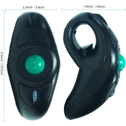 Trackball Mouse: YUMQUA Y-10L Finger Handheld Trackball – Side View