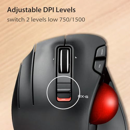 ELECOM EX-G Left Handed Ergonomic Trackball Mouse – Packaging