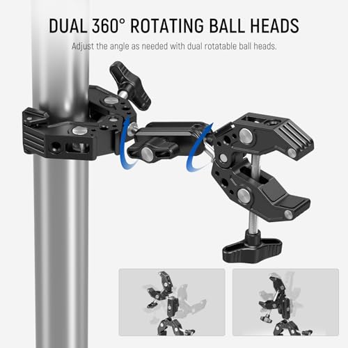 NEEWER Double Super Clamp Camera Mount with Magic Arm – In Use