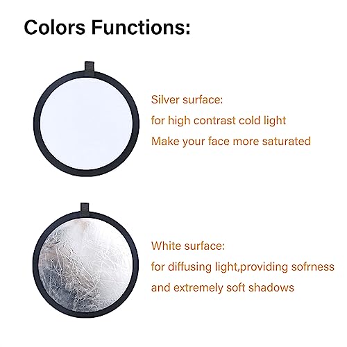 MDRTIRIM 2 in 1 Light Reflectors Board Folding Portable – Back View