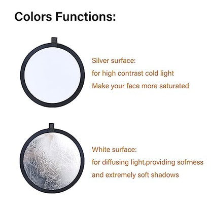 MDRTIRIM 2 in 1 Light Reflectors Board Folding Portable – Back View