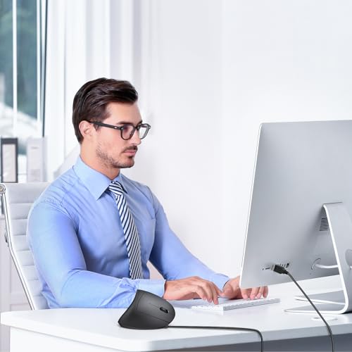 Mouse DPI: TECKNET Wired Mouse 6400 DPI Ergonomic Mouse – Size Reference