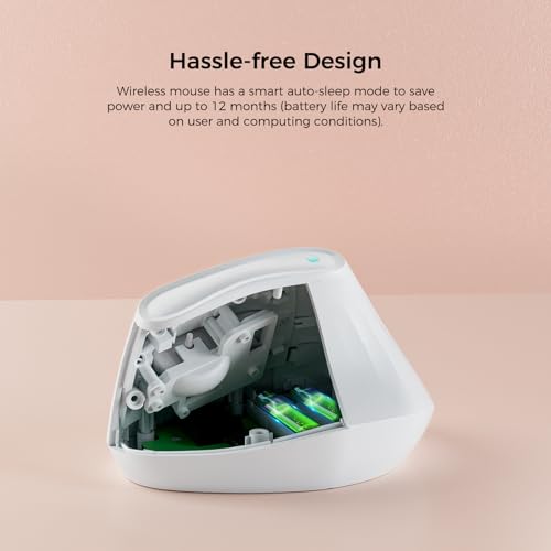 Wireless Mouse 2400: KYSONA 57 Ergonomic Vertical Mouse – Back View