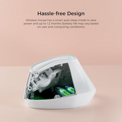 Wireless Mouse 2400: KYSONA 57 Ergonomic Vertical Mouse – Back View