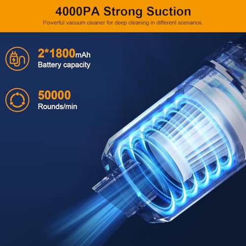 Vacuum Bankky: BANKKY Handheld Vacuum Cordless 50W 4000PA – Close-up Detail