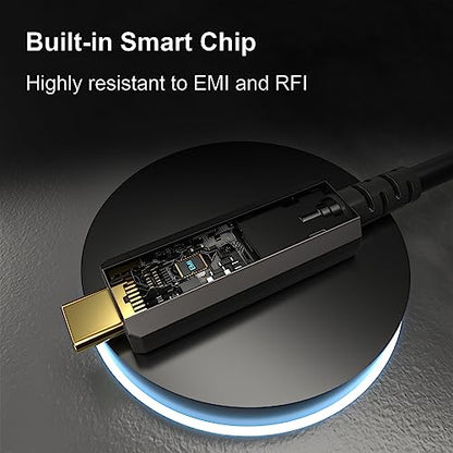 FIBBR Fiber Optic USB3.2 Cable – Side View