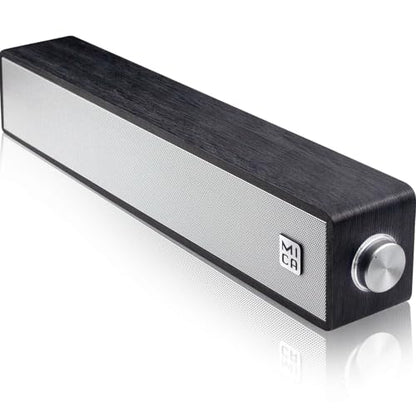 Computer Speakers: MICA Wooden Mini Soundbar – Front View
