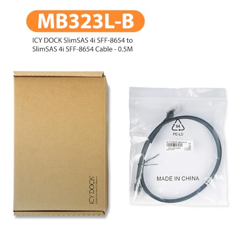 SlimSAS SFF: ICY DOCK MB323L-B SlimSAS 4i SFF-8654 to – Packaging