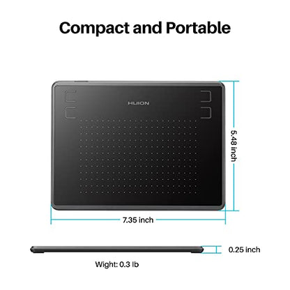 Tablet Drawing: HUION Inspiroy H430P Graphic Tablet with – Size Reference