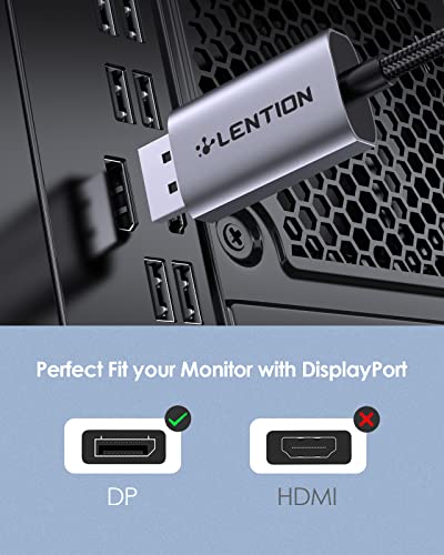 Mac Lention: LENTION 6FT USB C to DisplayPort Cable Adapter – Side View