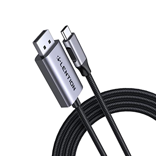Mac Lention: LENTION 6FT USB C to DisplayPort Cable Adapter – Front View