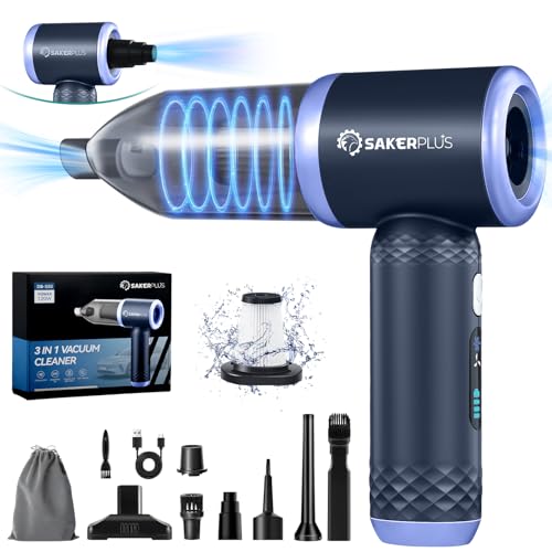 Car Vacuum Cleaner: SakerPlus 3-in-1 Cordless Handheld – Front View