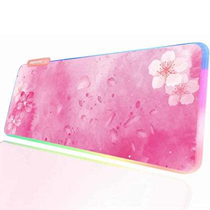 Pad Mouse: RGB Cherry Blossom Gaming Mouse Pad Pink 31.5x12 – Feature Highlight