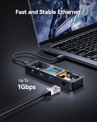 Dockcase Explorer Edition: 6-in-1 Visual Smart USB C Hub – In Use