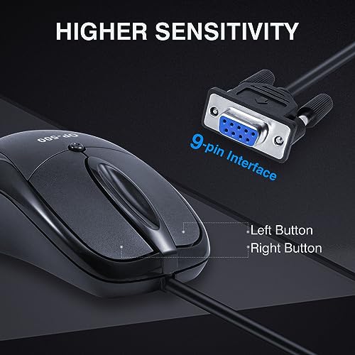 Industrial Mouse: PAWHITS RS232 COM Port Mechanical Mouse – Close-up Detail