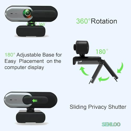 Desktop Webcam with Microphone – Side View