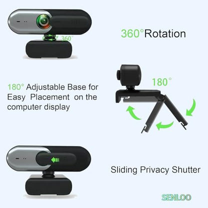 Desktop Webcam with Microphone – Side View