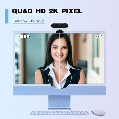 Svcouok W4 Autofocus Webcam: Compatible with Switch 2/ PC – Side View