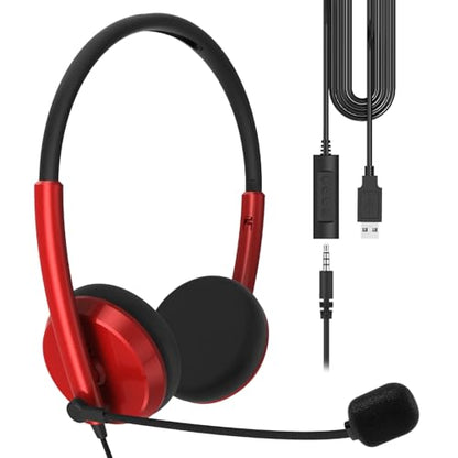 Geekria Headset: Geekria USB Headset with Mic – Front View