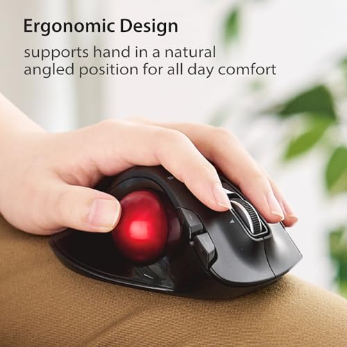 ELECOM EX-G Left Handed Ergonomic Trackball Mouse – Close-up Detail