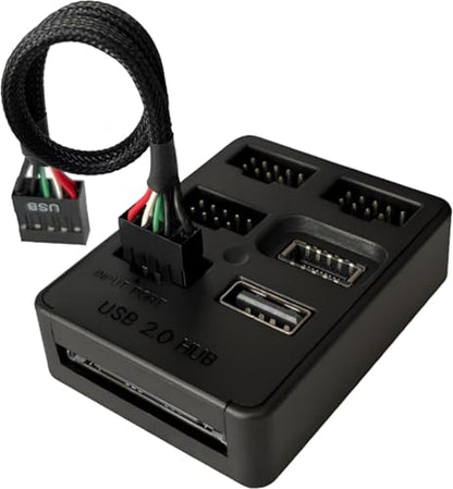 Header Ports: 5 Ports Internal USB Hub Motherboard 9pin USB – Front View