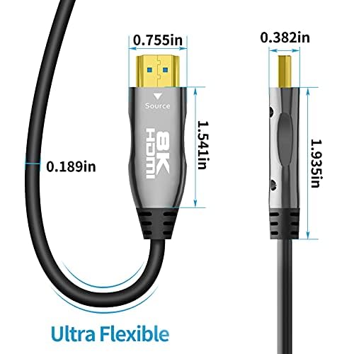 Fiber Cable: Delong 8K Fiber Optic HDMI 2.1 Cable 30ft – Packaging
