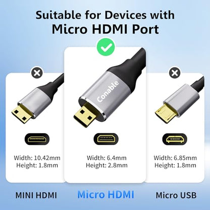 Cable Camera: Micro HDMI to HDMI 20FT High-Speed Cable – In Use